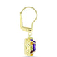 Goldplattierte Silberohrringe mit marokkanischem Amethyst