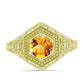 Goldplattierter Silberring mit goldfarbenem Rio Zitrin