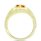 Goldplattierter Silberring mit goldfarbenem Rio Zitrin
