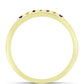 Goldplattierter Silberring mit marokkanischem Amethyst und Zitrin aus dem Ural