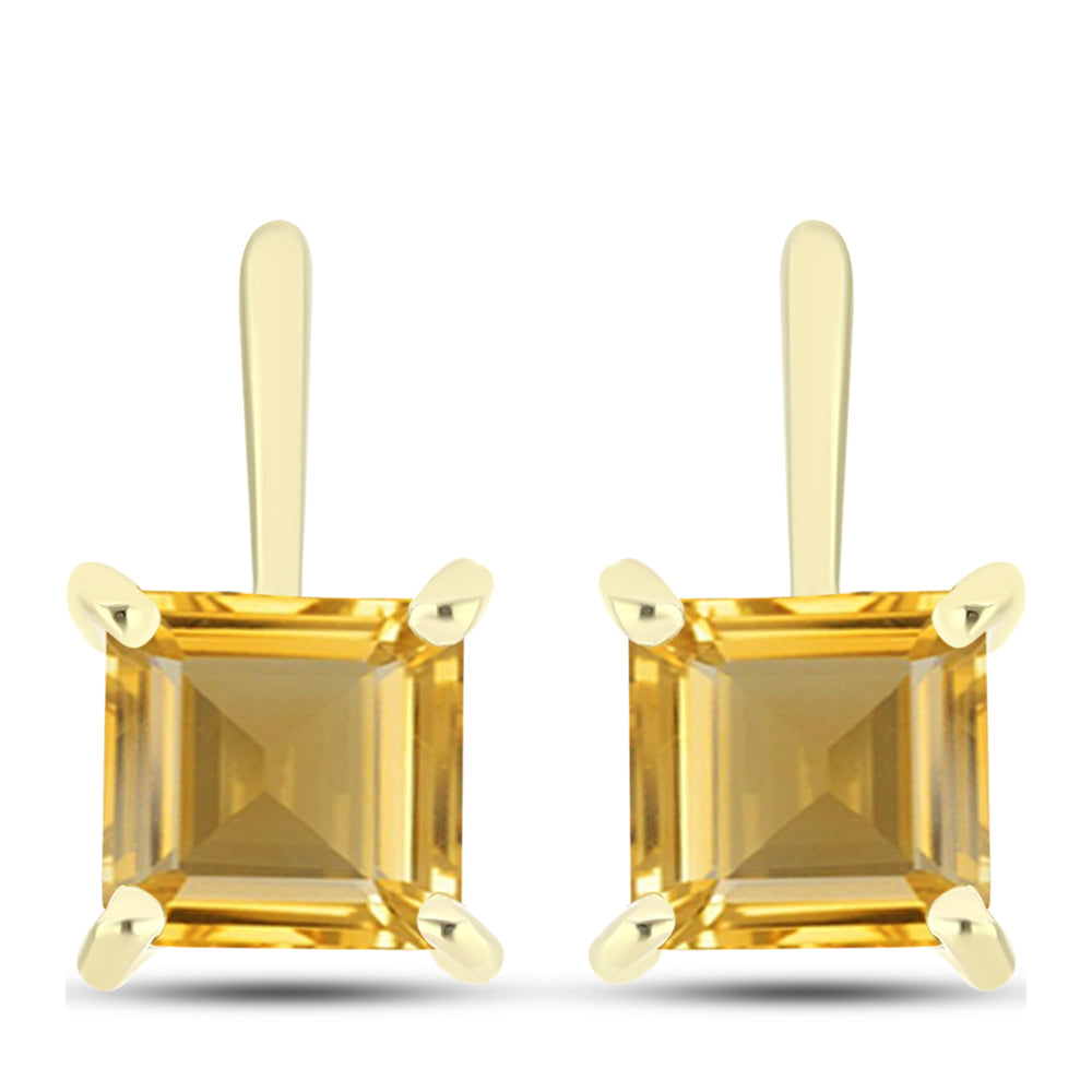 Goldplattierte Silberohrringe mit goldfarbenem Rio Zitrin