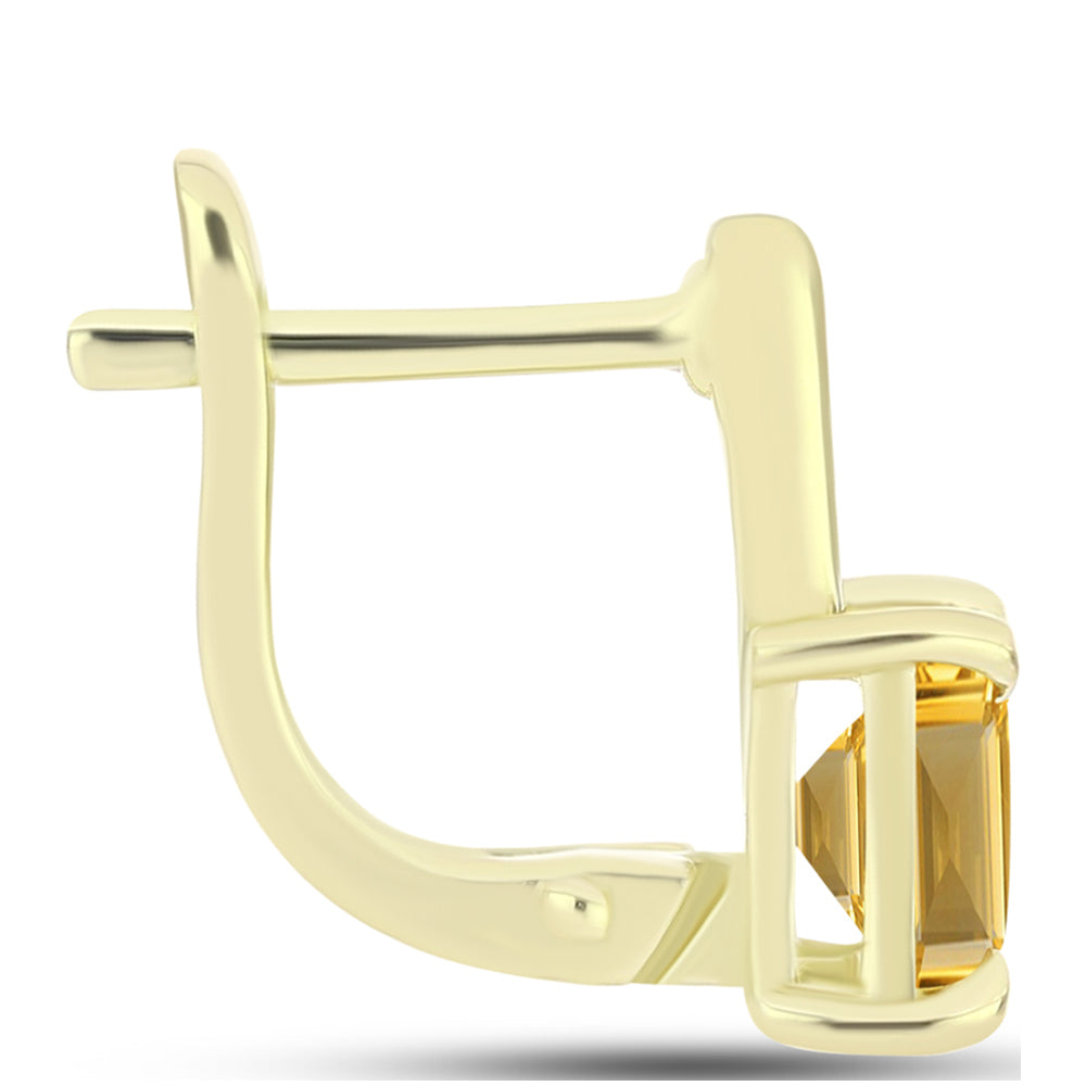 Goldplattierte Silberohrringe mit goldfarbenem Rio Zitrin