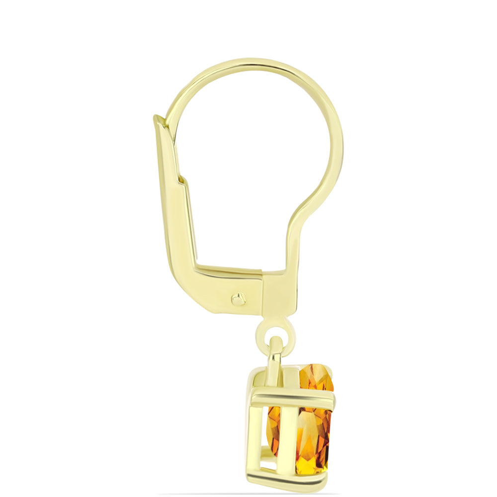 Goldplattierte Silberohrringe mit goldfarbenem Rio Zitrin 2 