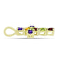 Goldplattierter Silberanhänger mit marokkanischem Amethyst und Zitrin aus dem Ural
