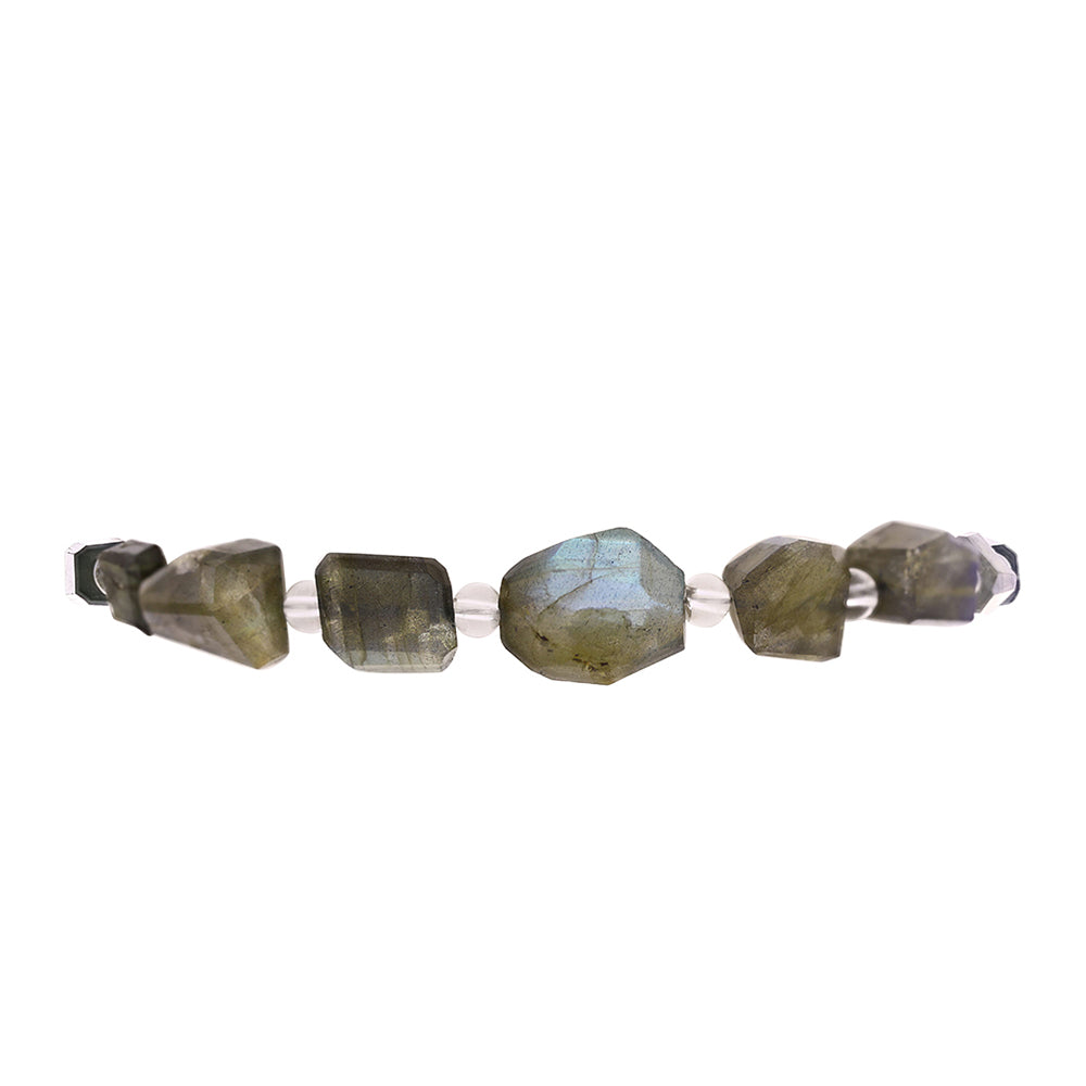 Silberarmband mit Labradorit