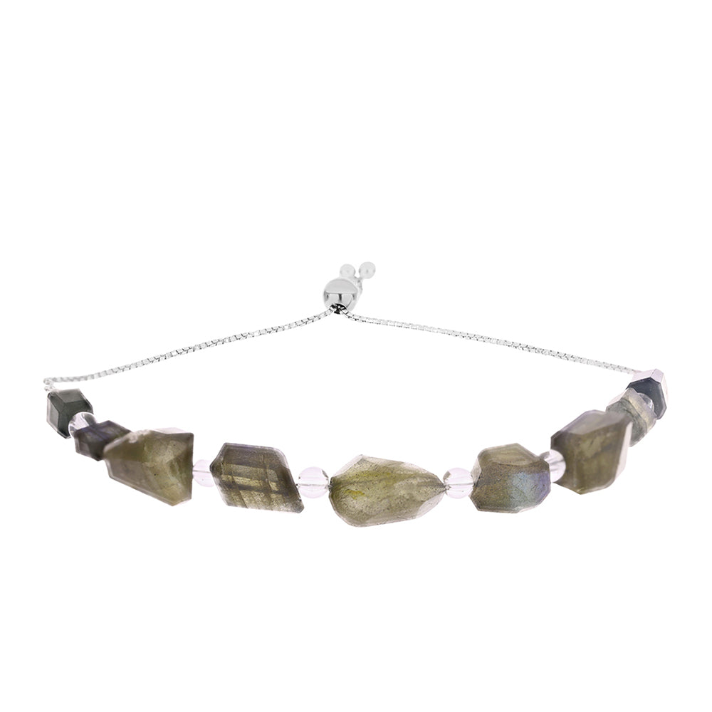 Silberarmband mit Labradorit