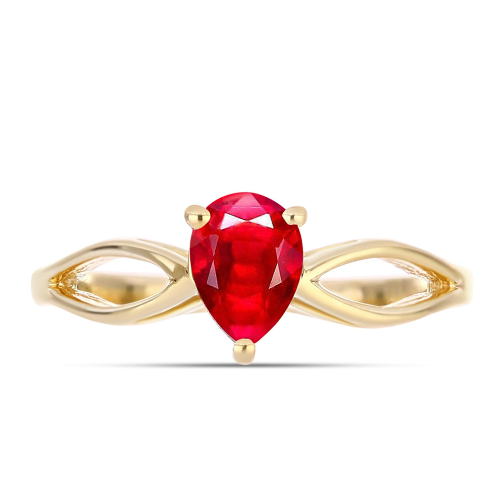 Goldplattierter Silberring mit rotem Achat 1 
