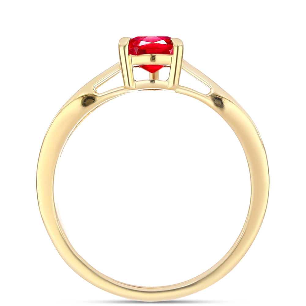 Goldplattierter Silberring mit rotem Achat
