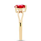 Goldplattierter Silberring mit rotem Achat