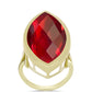 Goldplattierter Silberring mit rotem Achat