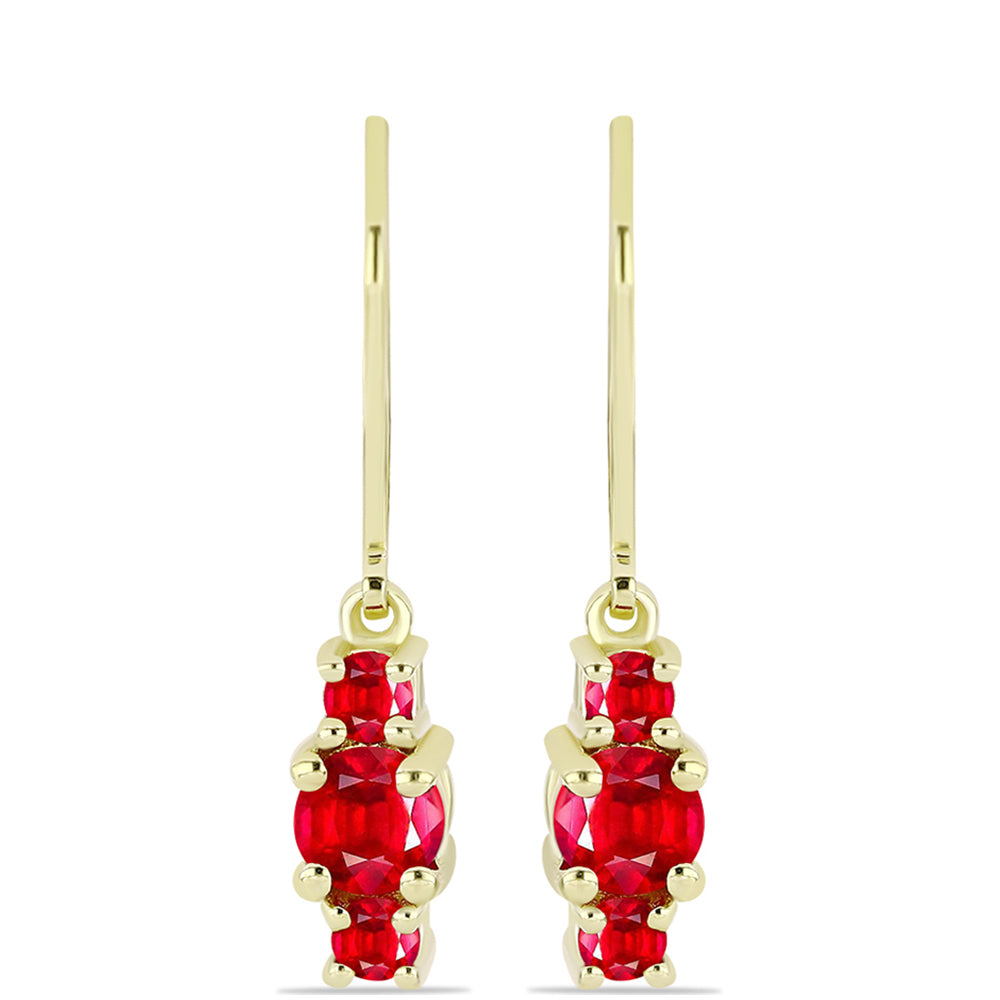 Goldplattierte Silberohrringe mit rotem Achat 1 
