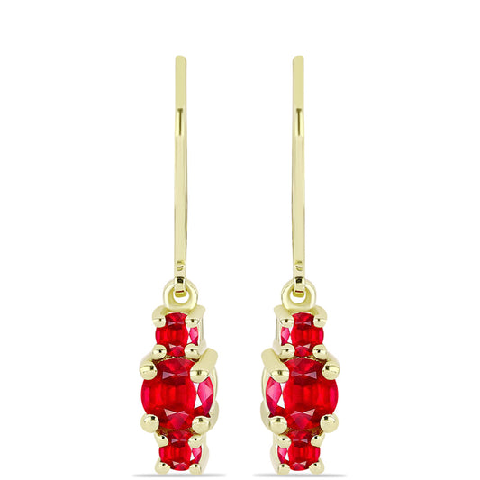 Goldplattierte Silberohrringe mit rotem Achat
