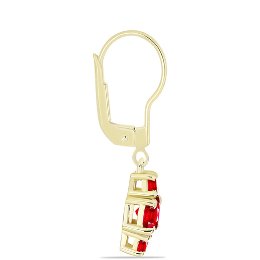 Goldplattierte Silberohrringe mit rotem Achat