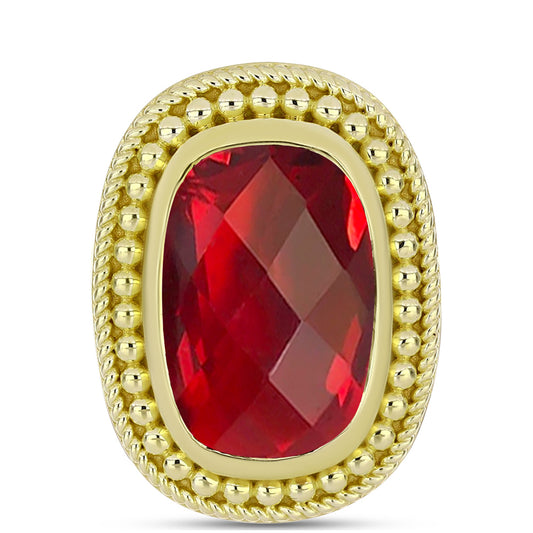 Goldplattierter Silberring mit rotem Achat