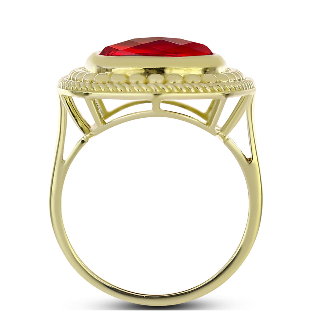Goldplattierter Silberring mit rotem Achat