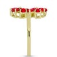 Goldplattierter Silberring mit rotem Achat