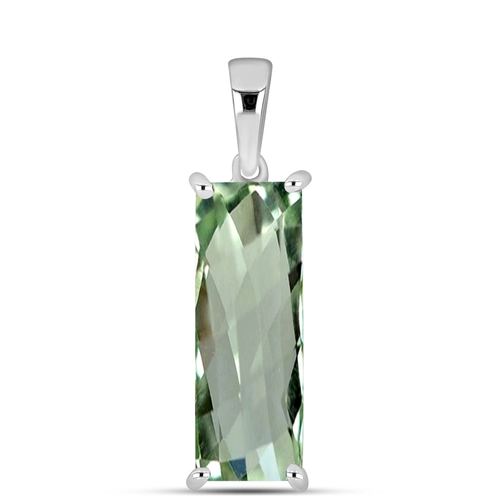 Silberanhänger mit grünem Amethyst