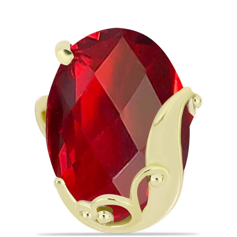 Goldplattierter Silberring mit rotem Achat 1 
