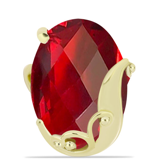Goldplattierter Silberring mit rotem Achat