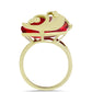 Goldplattierter Silberring mit rotem Achat