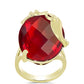 Goldplattierter Silberring mit rotem Achat