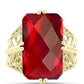 Goldplattierter Silberring mit rotem Achat