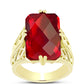 Goldplattierter Silberring mit rotem Achat