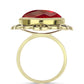 Goldplattierter Silberring mit rotem Achat
