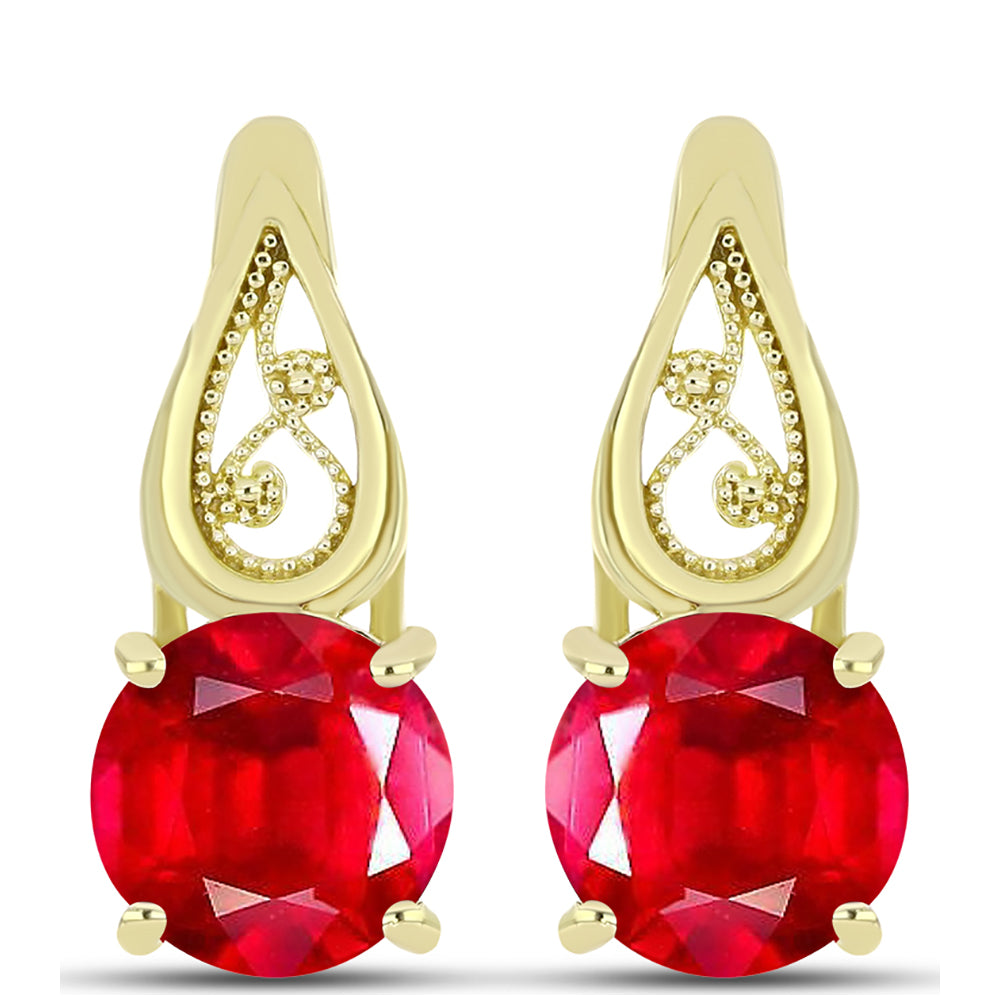 Goldplattierte Silberohrringe mit rotem Achat 1 
