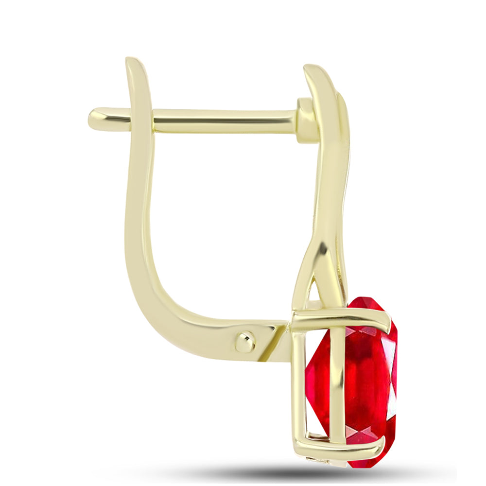 Goldplattierte Silberohrringe mit rotem Achat