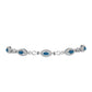 Silberarmband mit londonblauem Topas und weißem Topas