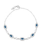 Silberarmband mit londonblauem Topas und weißem Topas