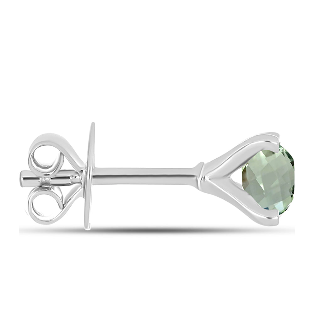 Silberohrringe mit grünem Amethyst 2 