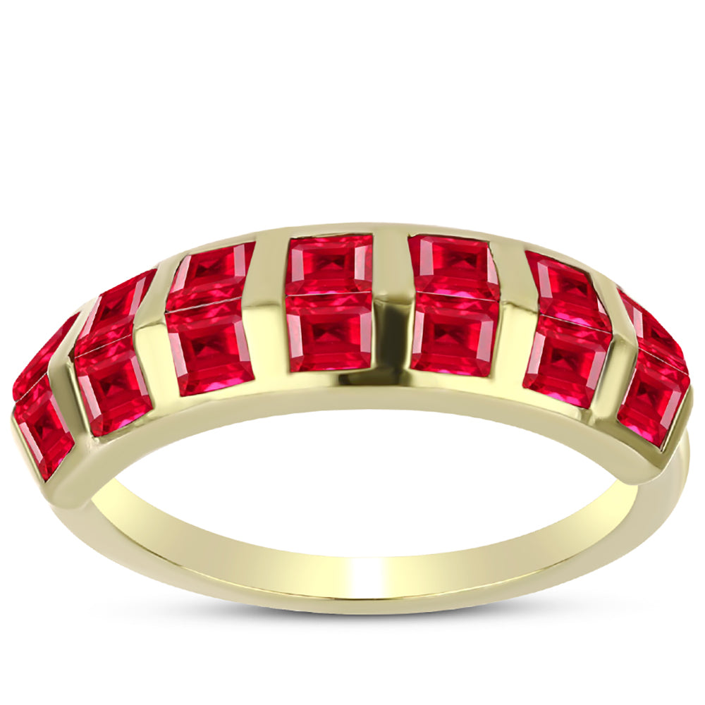 Goldplattierter Silberring mit rotem Achat 3 