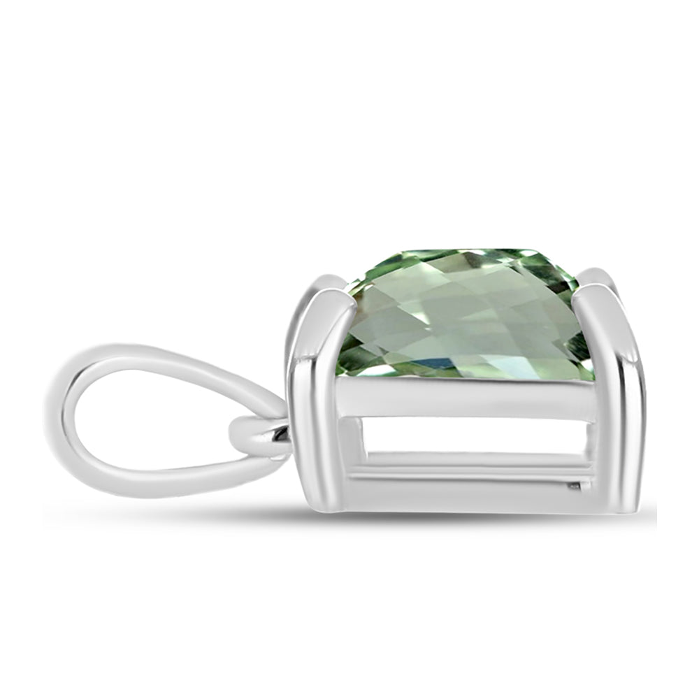Silberanhänger mit grünem Amethyst