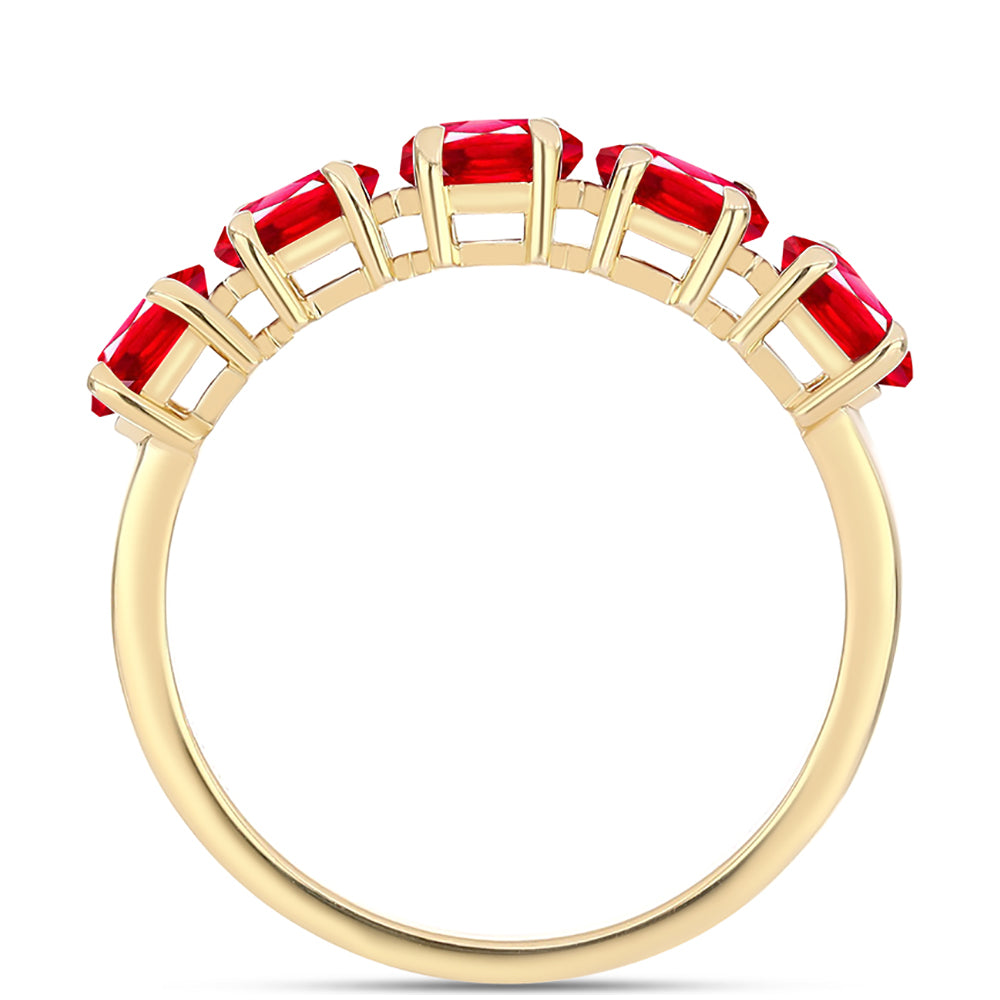 Goldplattierter Silberring mit rotem Achat 3 