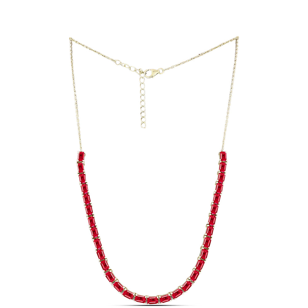 Goldplattierte Silberhalskette mit rotem Achat 1 