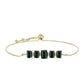 Goldplattiertes Silberarmband mit mitternachtsschwarzem äthiopischen Opal aus Lega Dembi und weißem Topas