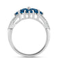 Silberring mit londonblauem Topas und weißem Topas