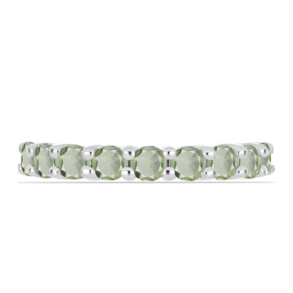 Silberring mit grünem Amethyst 2 