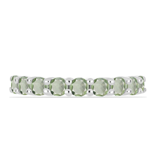 Silberring mit grünem Amethyst