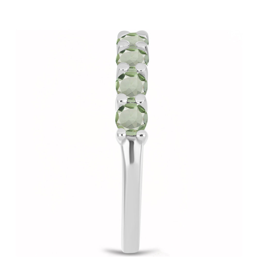 Silberring mit grünem Amethyst 4 