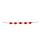 Goldplattiertes Silberarmband mit rotem Achat und weißem Topas