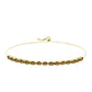 Goldplattiertes Silberarmband mit Cognac-Quarz