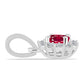 schmuckgarnitur aus Silber mit Rubin aus Madagaskar und brasilianischem Smaragd