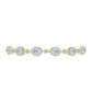 Goldplattiertes Silberarmband mit Welo-Opal und weißem Topas