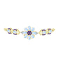 Goldplattiertes Silberarmband mit Regenbogenmondstein und marokkanischem Amethyst
