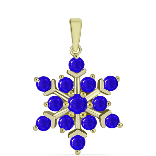 Goldplattierter Silberanhänger mit blauem Achat