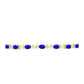 Goldplattiertes Silberarmband mit blauem Achat