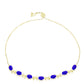 Goldplattiertes Silberarmband mit blauem Achat